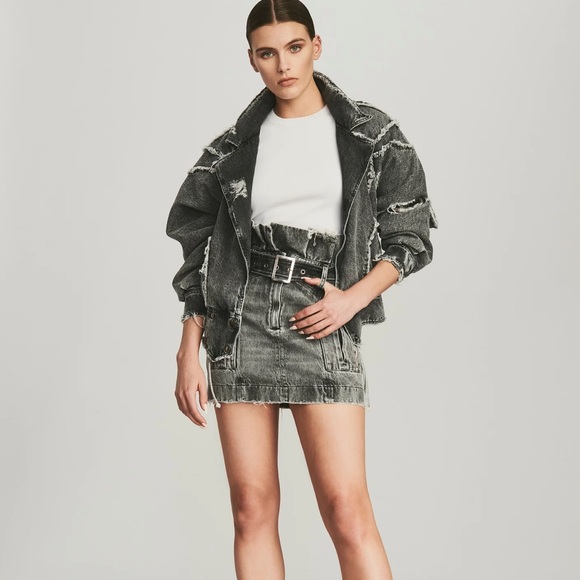 NWT RETROFETE Shalina Skirt, Slate Grey Size S - Picture 2 of 10